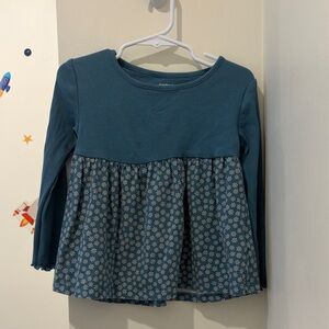 Carter's Teal Floral Long Sleeve Top